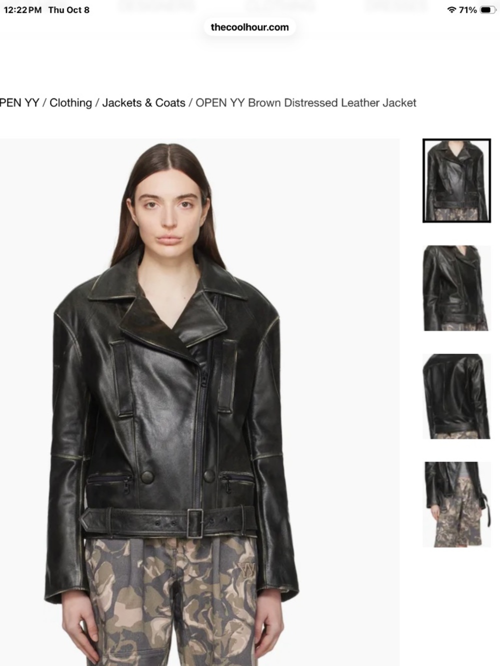 Leather jacket brown size S-M